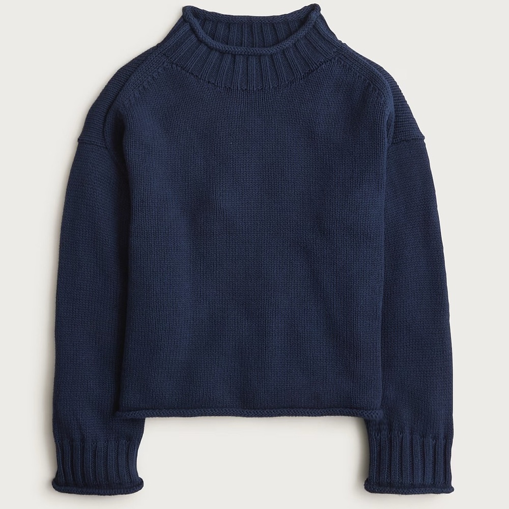 J.Crew navy rollneck sweater - S